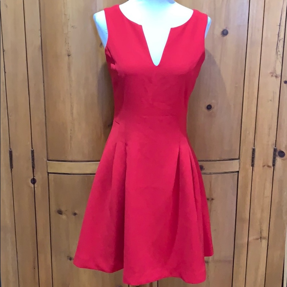 BCBGeneration red crepe skater dress, size 4.